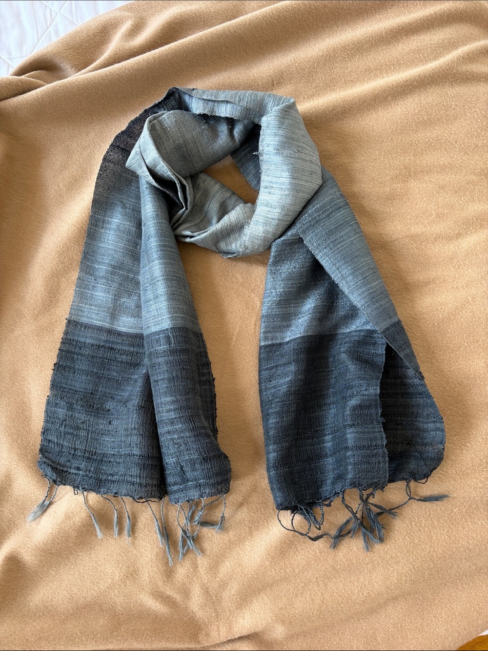 Gradient Gray to Black Lightweight Scarf
